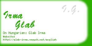 irma glab business card